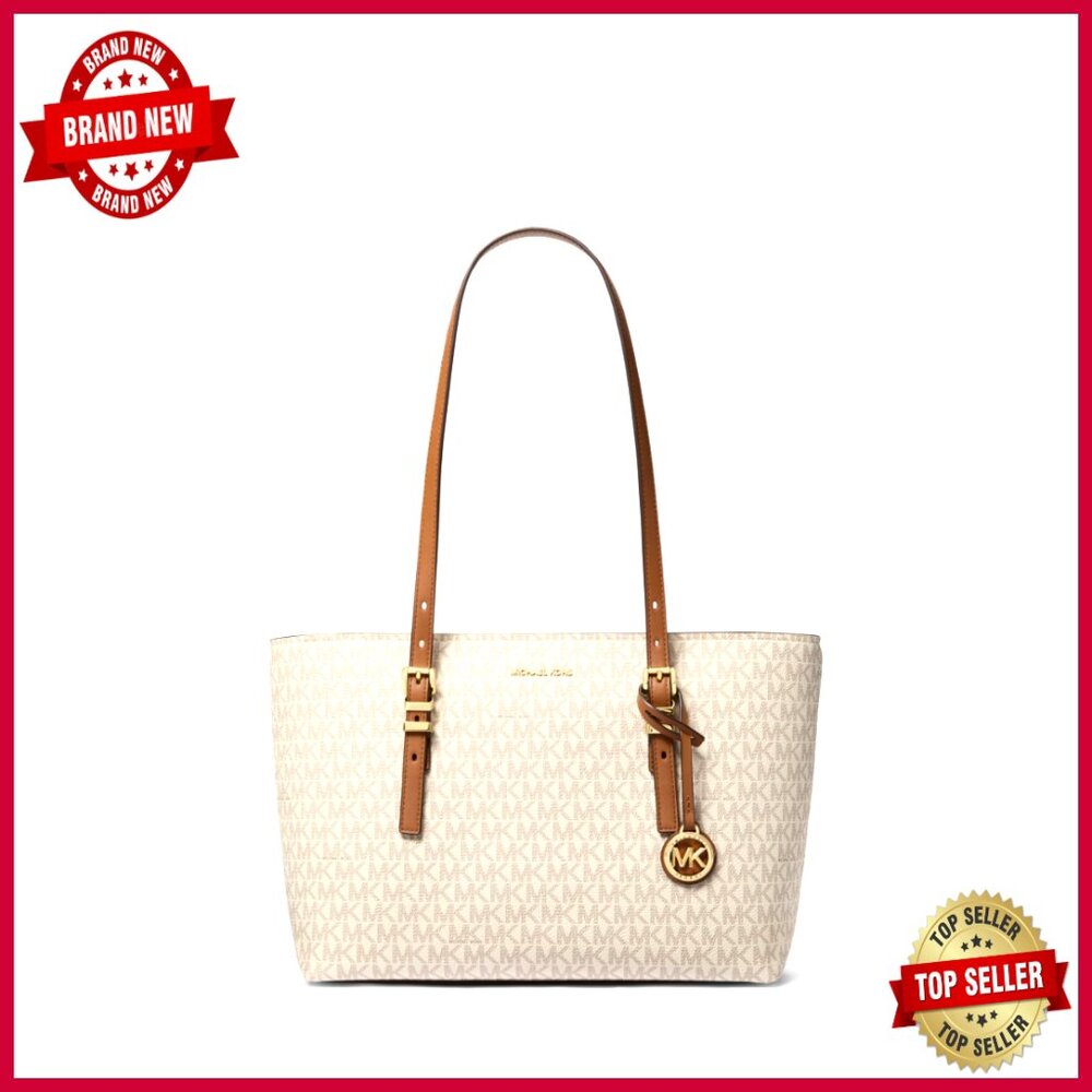 Medium Tote Bag With Adjustable Shoulder Straps, Logo Print Canvas